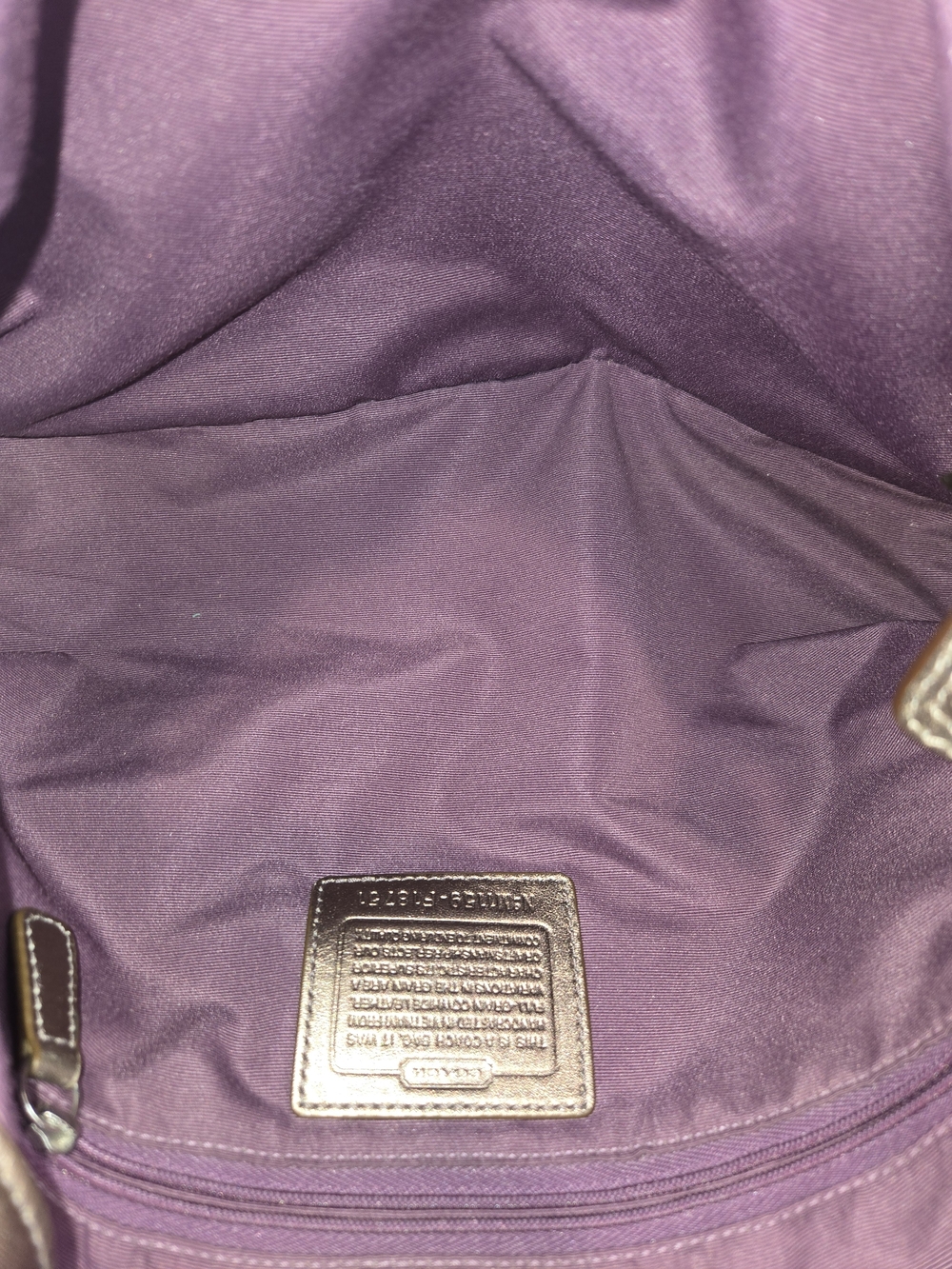 Coach Bronze Metallic Leather Shoulder Bag EUC - Picture 14 of 16